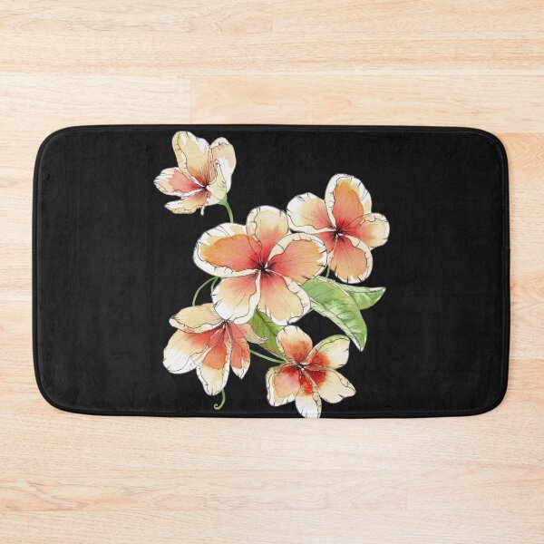 Item preview, Ink Wash Orange Plumerias Flowers designed and sold by Kere123.