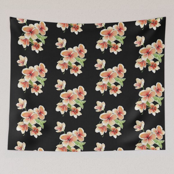 Item preview, Ink Wash Orange Plumerias Flowers designed and sold by Kere123.