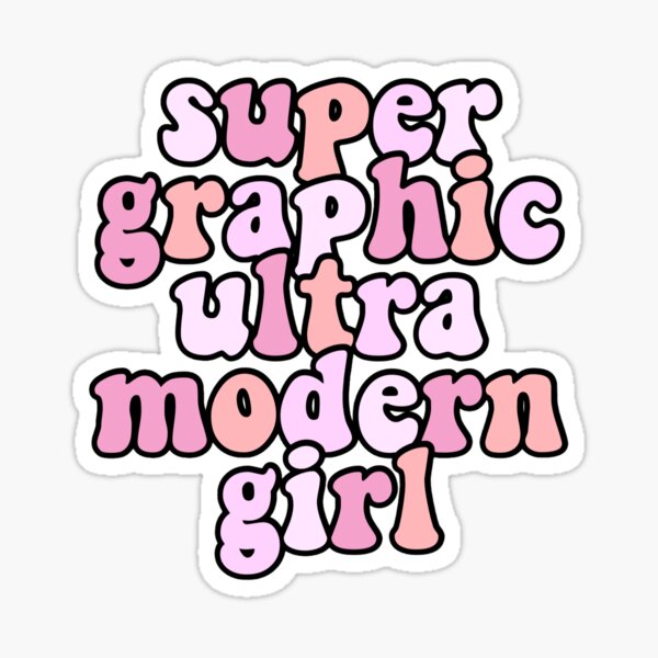Item preview, Super Graphic Ultra Modern Girl sticker designed and sold by stareyed.