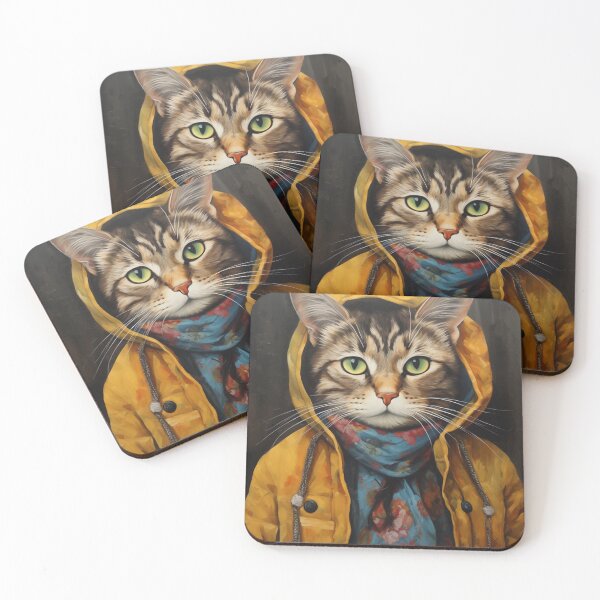 Item preview, Cute Cat wear yellow hoodie  designed and sold by BroccolinPeach.