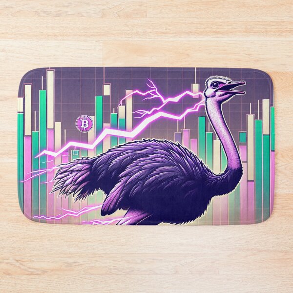 Item preview, $NOSS "Dynamic Luminescence: Ostrich Unleashing Purple Lightning" designed and sold by zzz888.