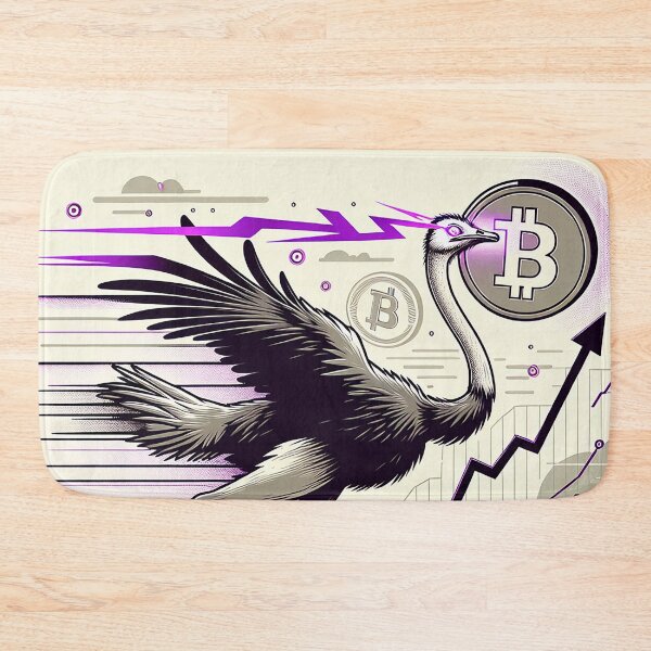 Item preview, $NOSS "Graceful Surge: Ostrich Unleashes Purple Lightning" designed and sold by zzz888.