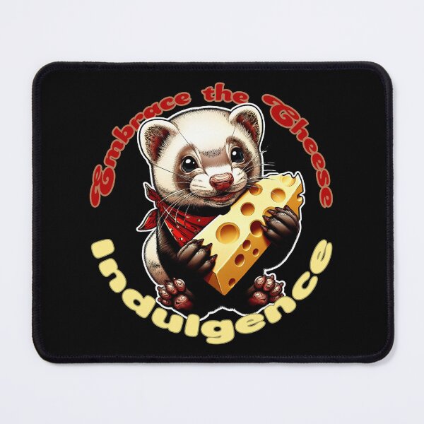 Item preview, Embrace the Cheese Indulgence: Cute Ferret Red, Yellow, and Brown Delight designed and sold by SplashTastic.