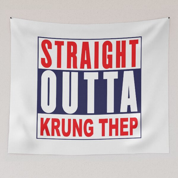 Item preview, Straight Outta Krung Thep; Thailand; designed and sold by StickerApe.