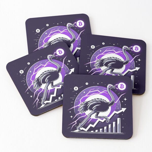 Item preview, $NOSS "Swift Luminescence: Ostrich Unleashing Purple Lightning" designed and sold by zzz888.
