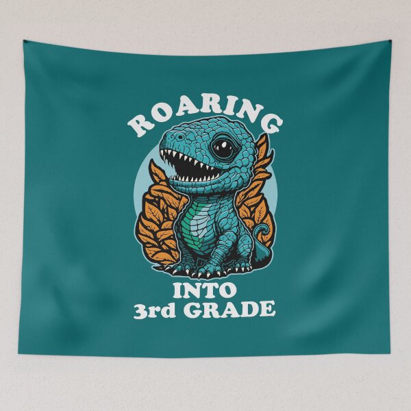 Item preview, Roaring Into 3rd Grade - Cute Dinosaur Back To School Graphic for Kids designed and sold by TMBTM.