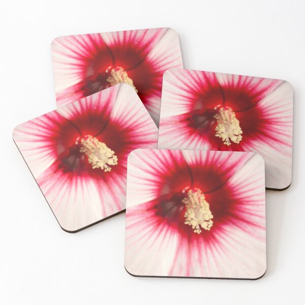 Item preview,  Pale Pink Hibiscus Bloom with Hot Red Heart designed and sold by Georgia Mizuleva.