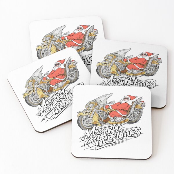 Item preview, Santa riding a motorcycle designed and sold by wectorworld.