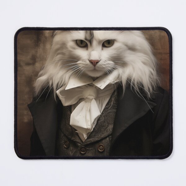 Item preview, White Cat in Suit designed and sold by BroccolinPeach.