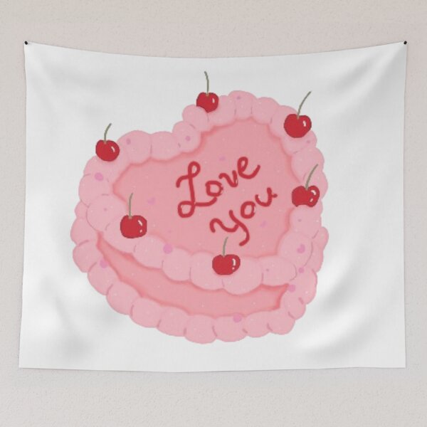 Item preview, Vintage Aesthetic Valentines Cake Design designed and sold by ZoeBV.