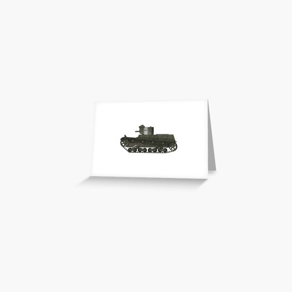 Polish WWII era Light Tank 7tp dw (without roundel) Greeting Card