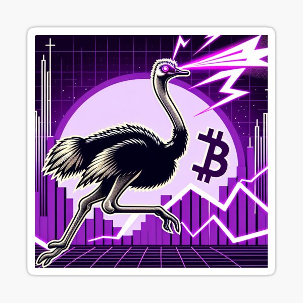 Item preview, $NOSS "Elegance in Motion: Ostrich Unleashes Purple Lightning" designed and sold by zzz888.