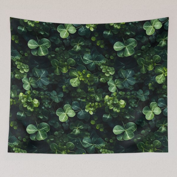 Item preview, Luminous Clover Oasis - St. Patrick's Day Nature's Glow Seamless Pattern designed and sold by VoyteksDesigns.