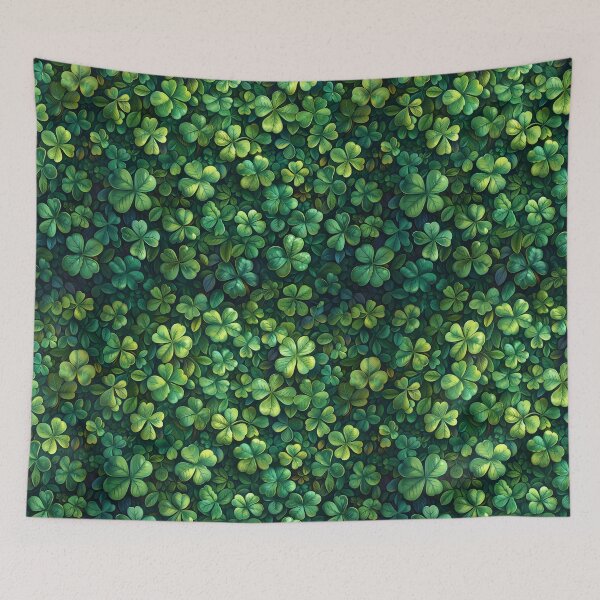 Item preview, Verdant Clover Sea - St. Patrick's Day Seamless Green Pattern designed and sold by VoyteksDesigns.