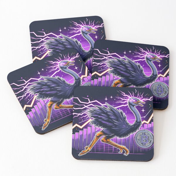 Item preview, $NOSS "Sprint of Elegance: Ostrich Unleashes Purple Lightning" designed and sold by zzz888.