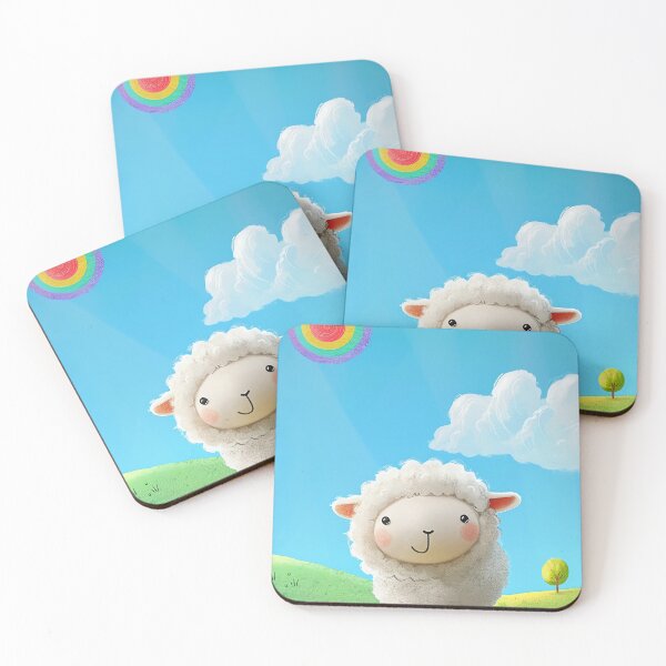 Item preview, Fluffy Sheep Meadow designed and sold by cute-animals99.