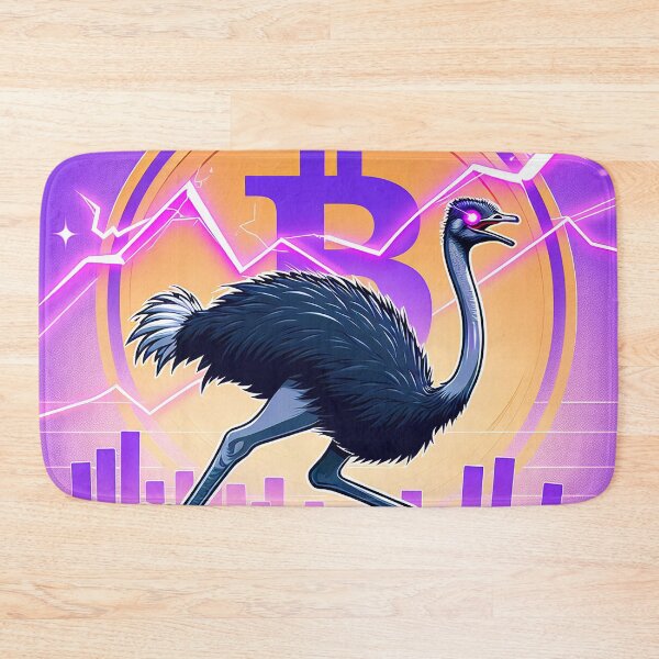 Item preview, $NOSS "Swift Luminescence: Ostrich Unleashing Purple Lightning" designed and sold by zzz888.