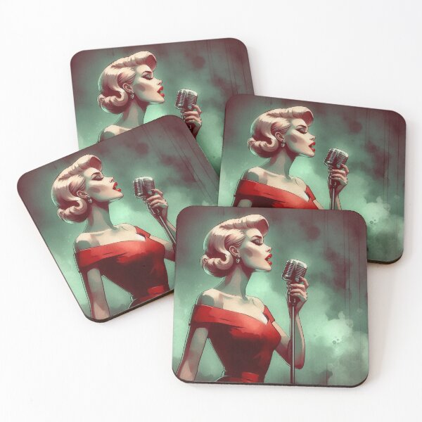 Item preview, Blonde Singer Red Lips [Noir] designed and sold by RESToRAPTOR.