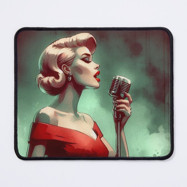 Item preview, Blonde Singer Red Lips [Noir] designed and sold by RESToRAPTOR.