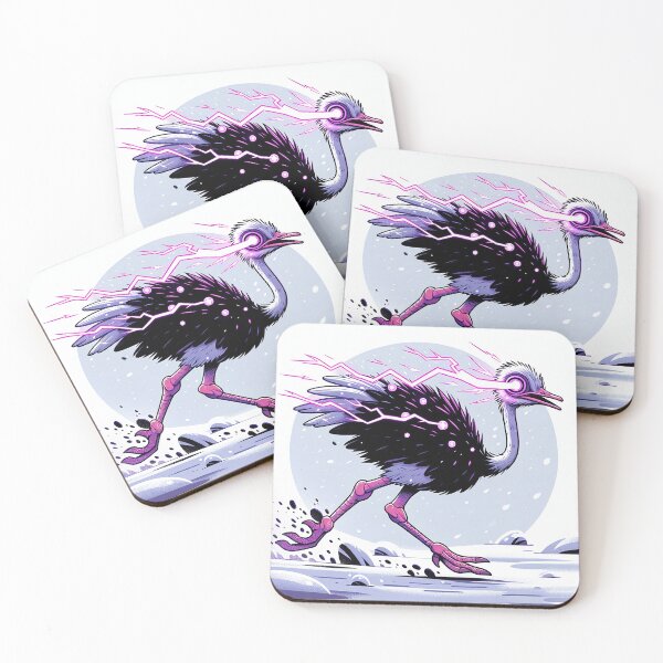 Item preview, $NOSS "Frosty Dash: Ostrich Unleashes Purple Lightning" designed and sold by zzz888.