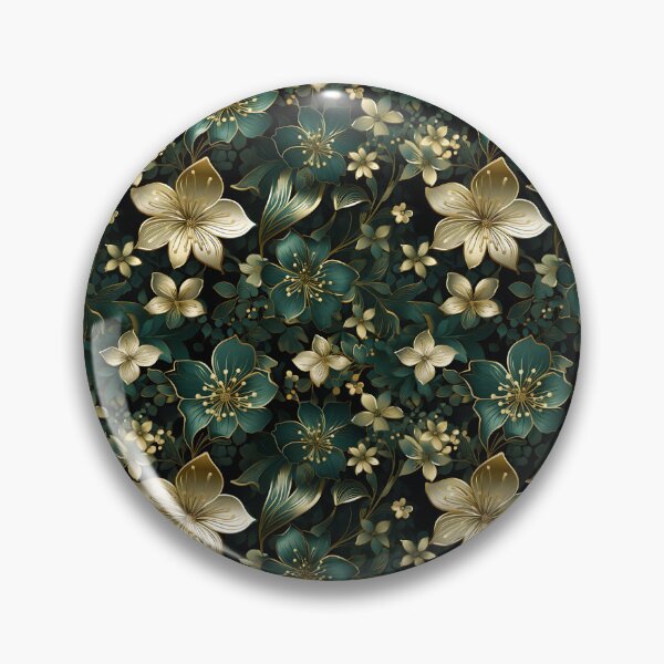 Item preview, Golden Shamrock Elegance - Luxurious St. Patrick's Day Floral Seamless Pattern designed and sold by VoyteksDesigns.