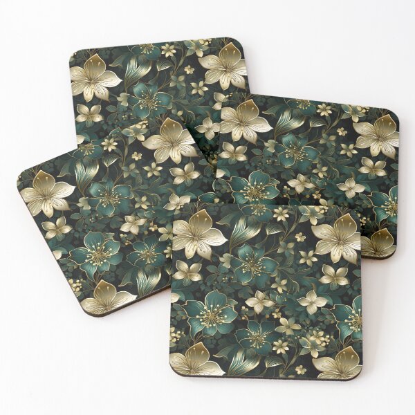 Item preview, Golden Shamrock Elegance - Luxurious St. Patrick's Day Floral Seamless Pattern designed and sold by VoyteksDesigns.