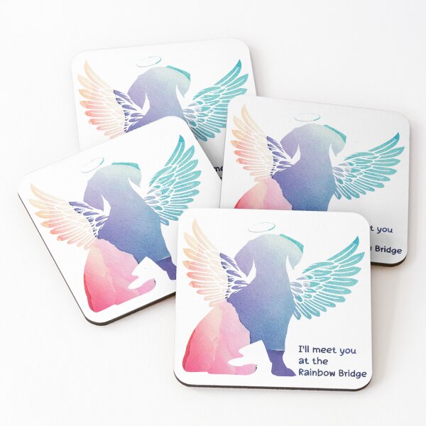 Item preview, Beagle Angel Wings Rainbow Bridge Pet Loss keepsakes designed and sold by ElizInspires.