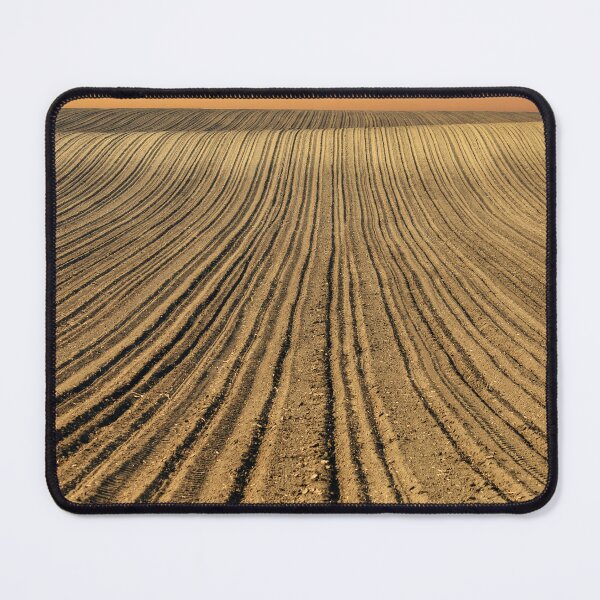 Item preview, Plowed field and gold sunset sky landscape designed and sold by goceris.