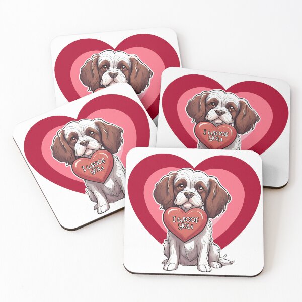 Item preview, Cute Valentine Dog "I Woof You" - Happy Valentine's Day  designed and sold by GoodyPaws.