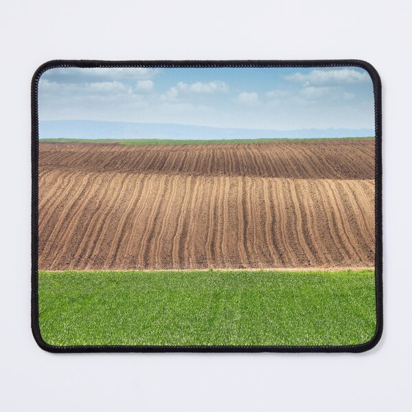 Item preview, green wheat and plowed field farmland in springtime agriculture designed and sold by goceris.