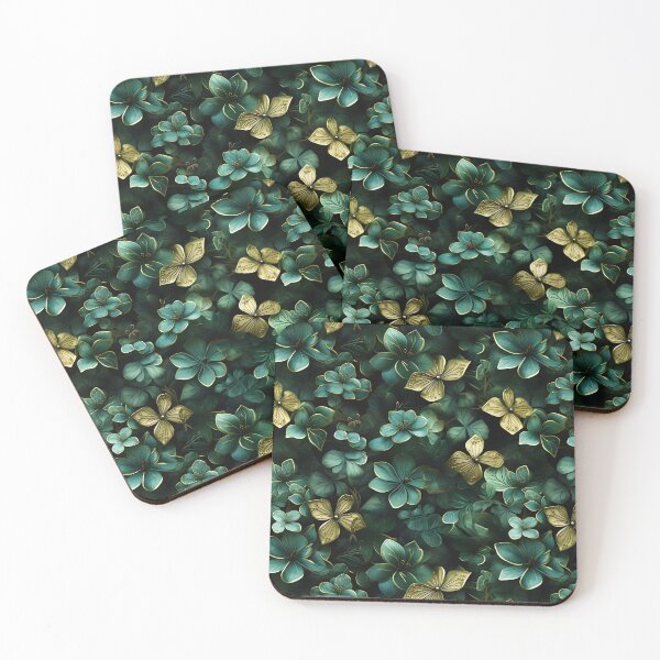 Item preview, Enchanted Clover & Butterfly - St. Patrick's Day Golden Splendor Seamless Pattern designed and sold by VoyteksDesigns.