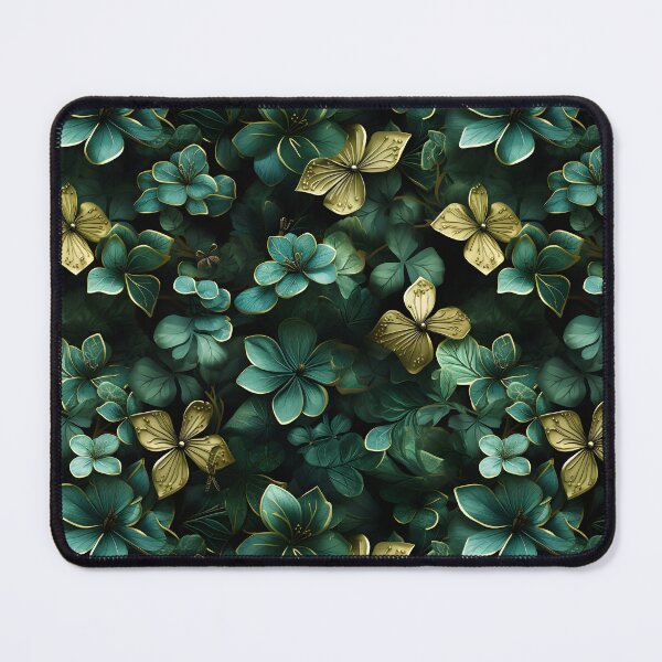 Item preview, Enchanted Clover & Butterfly - St. Patrick's Day Golden Splendor Seamless Pattern designed and sold by VoyteksDesigns.