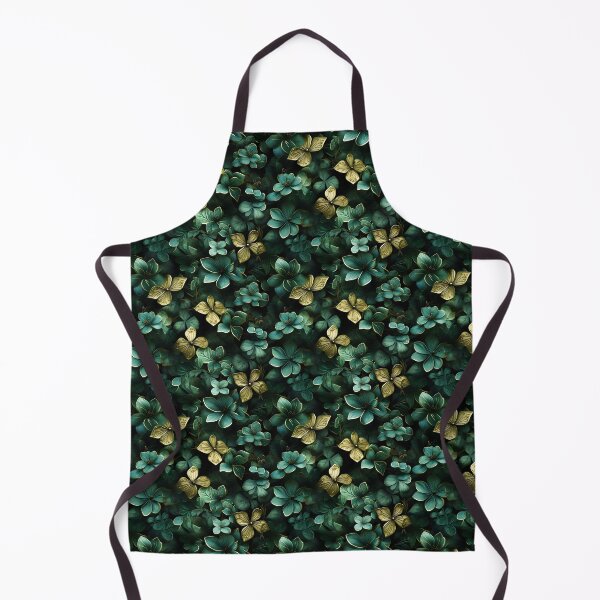 Item preview, Enchanted Clover & Butterfly - St. Patrick's Day Golden Splendor Seamless Pattern designed and sold by VoyteksDesigns.