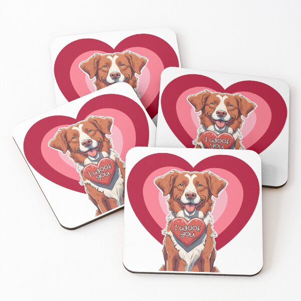 Item preview, Cute Valentine Toller Dog "I Woof You" - Happy Valentine's Day  designed and sold by GoodyPaws.