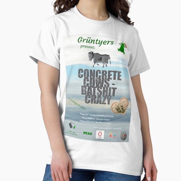 Item preview, Grüntyers movie poster Concrete cows Batshit Crazy designed and sold by funkyworm.