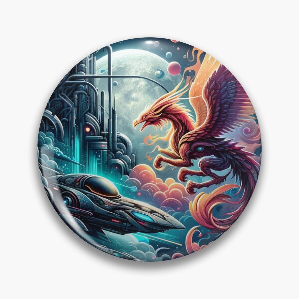 Item preview, Mythic Tech - Fantasy Meets Sci-Fi Sticker designed and sold by FIYARO.