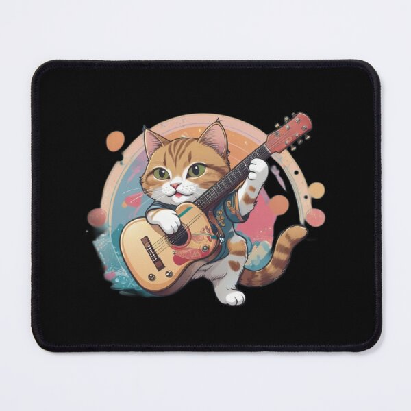 Item preview, Cute Cat playing a Guitar designed and sold by BaisaStudio.