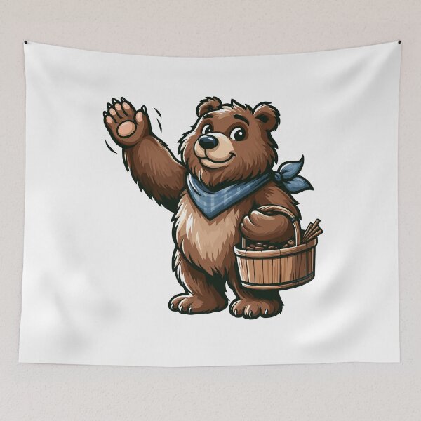 Item preview, Friendly Bear Illustration designed and sold by Pattern-Parade.