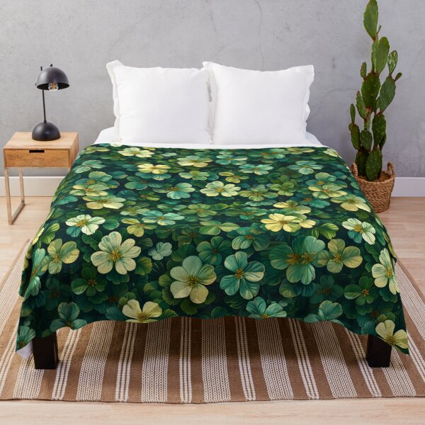 Item preview, Verdant Charm - St. Patrick's Day Clover Cluster Seamless Pattern designed and sold by VoyteksDesigns.