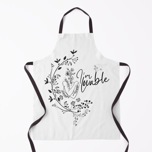 Item preview, Monochromatic I'm Lovable Floral Line Art Woman Midnight Flora designed and sold by Simplystik.