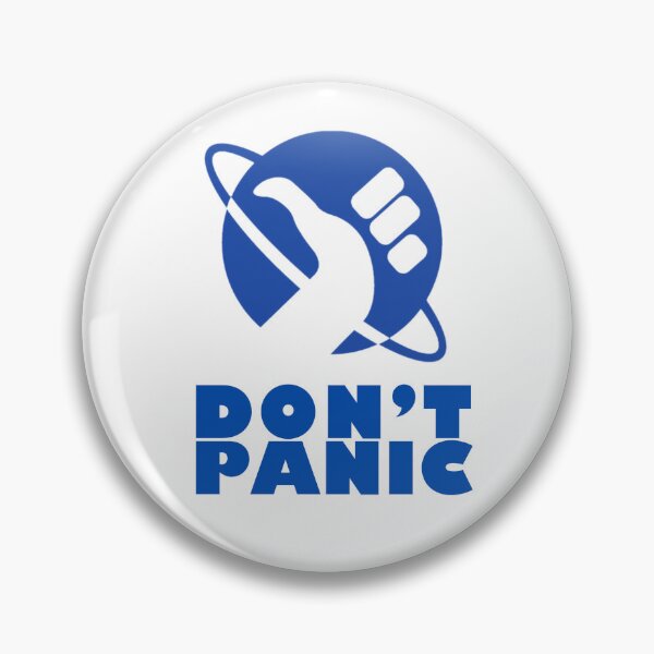 Item preview, Don't Panic (Dark Blue) designed and sold by thefandomfiend.