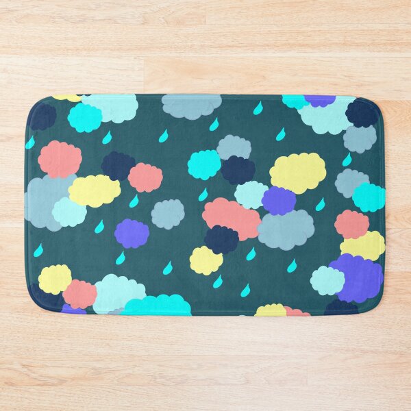 Item preview, Colorful clouds on turquoise background designed and sold by VivianVirtue.