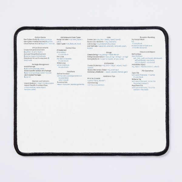 Item preview, Cheatsheets for developers : PYTHON designed and sold by Le Cafe Code.