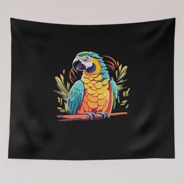 Item preview, Colorful parrot from tropical forests designed and sold by desinganddecor.