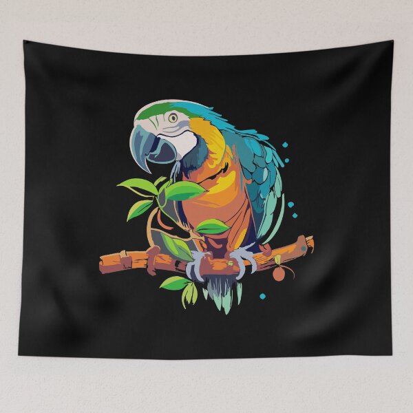 Item preview, Colorful parrot from tropical forests designed and sold by desinganddecor.