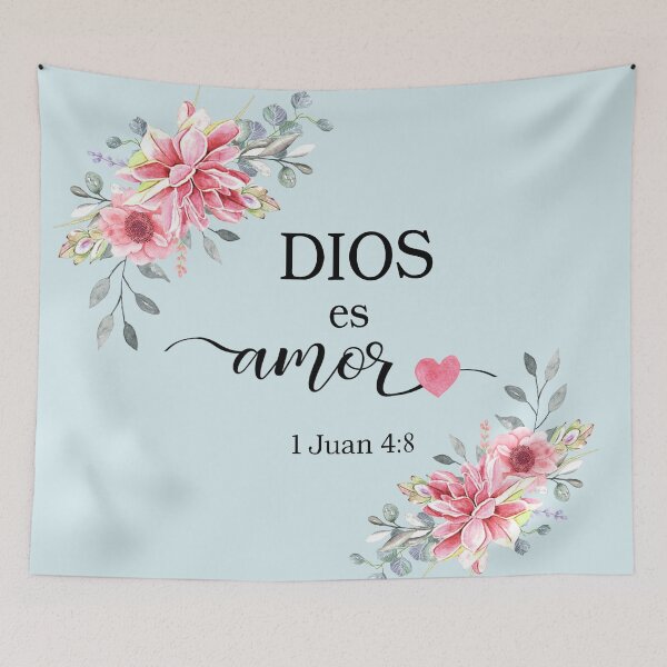 Item preview, Dios es amor, spanish bible verse designed and sold by latiendadearyam.