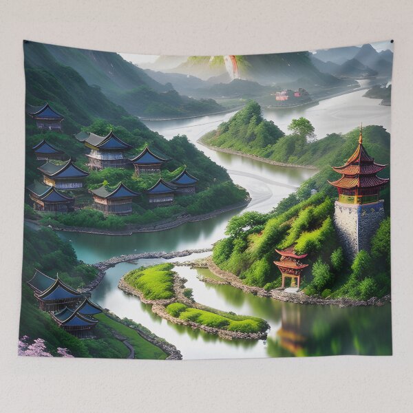 Item preview, Mystic Tapestry: A Harmony of Chinese Landscapes and Imagined Realms designed and sold by joejiing.
