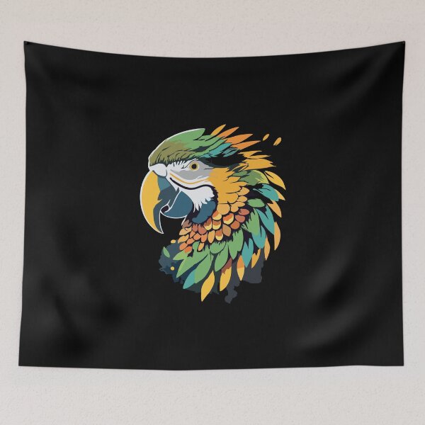 Item preview, Colorful parrot from tropical forests designed and sold by desinganddecor.