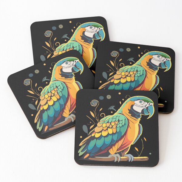 Item preview, Colorful parrot from tropical forests designed and sold by desinganddecor.