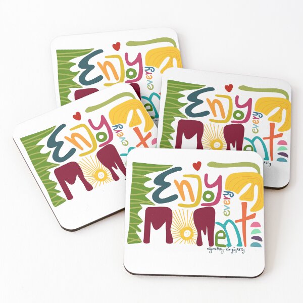 Item preview, enjoy every moment, colorful, cheerful, colorful, happy designed and sold by eigenart-sylvia.